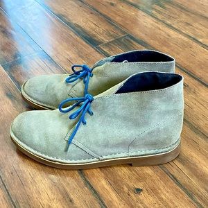 Clarks Gray Chukka Boots 13 Blue Rare Mens